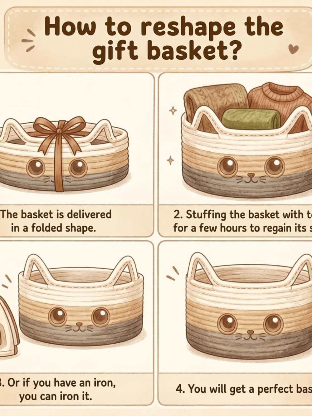 Small Cotton Rope Storage Basket - Picture 9 of 9